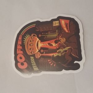 Coffee Invasion Sticker